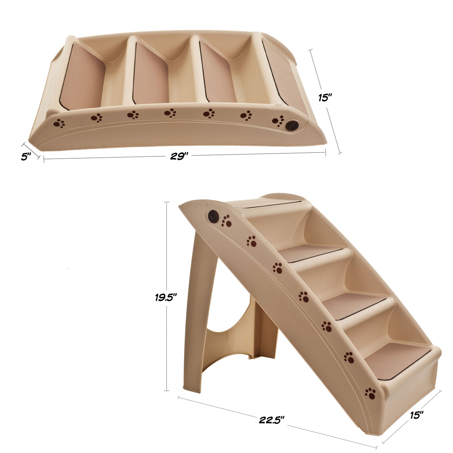 Foldable 4-Step Nonslip Pet Stairs