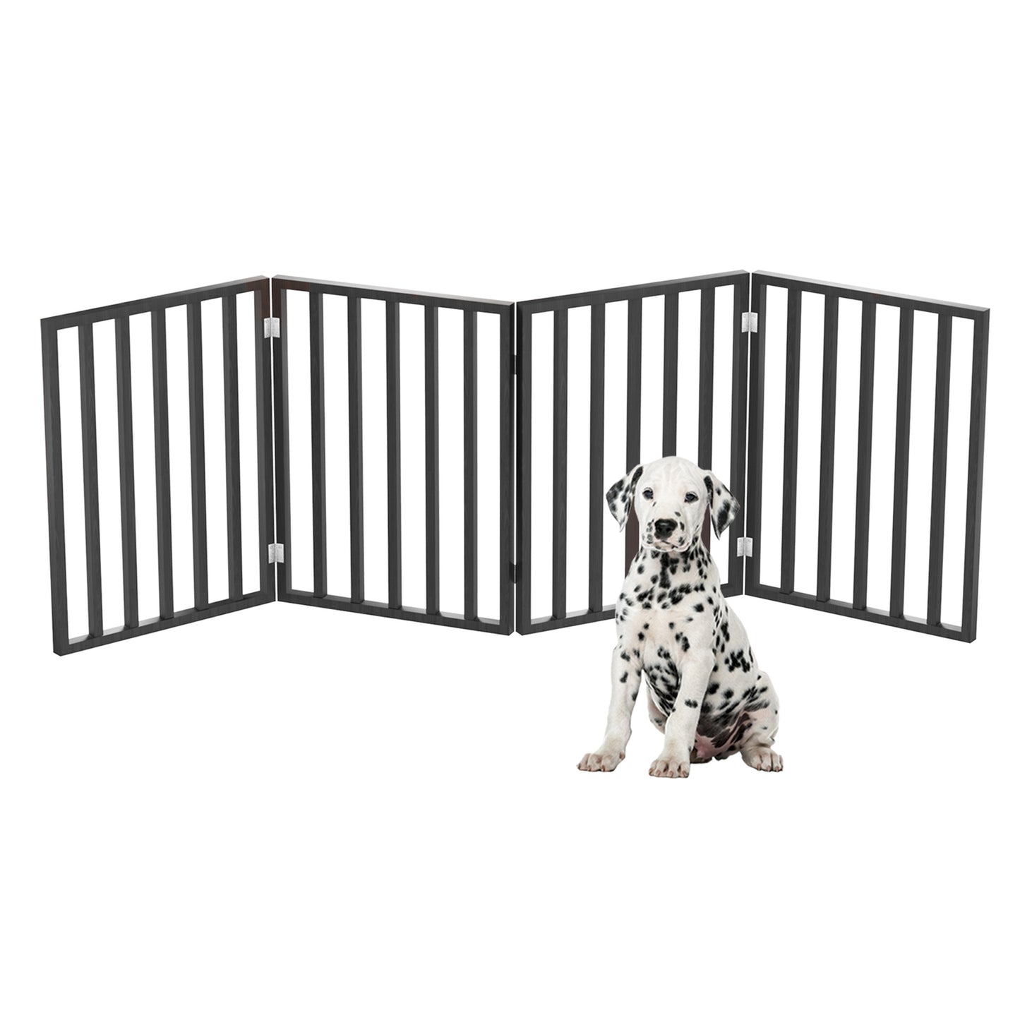 PETMAKER 4-Panel Indoor Foldable Pet Gate, Black