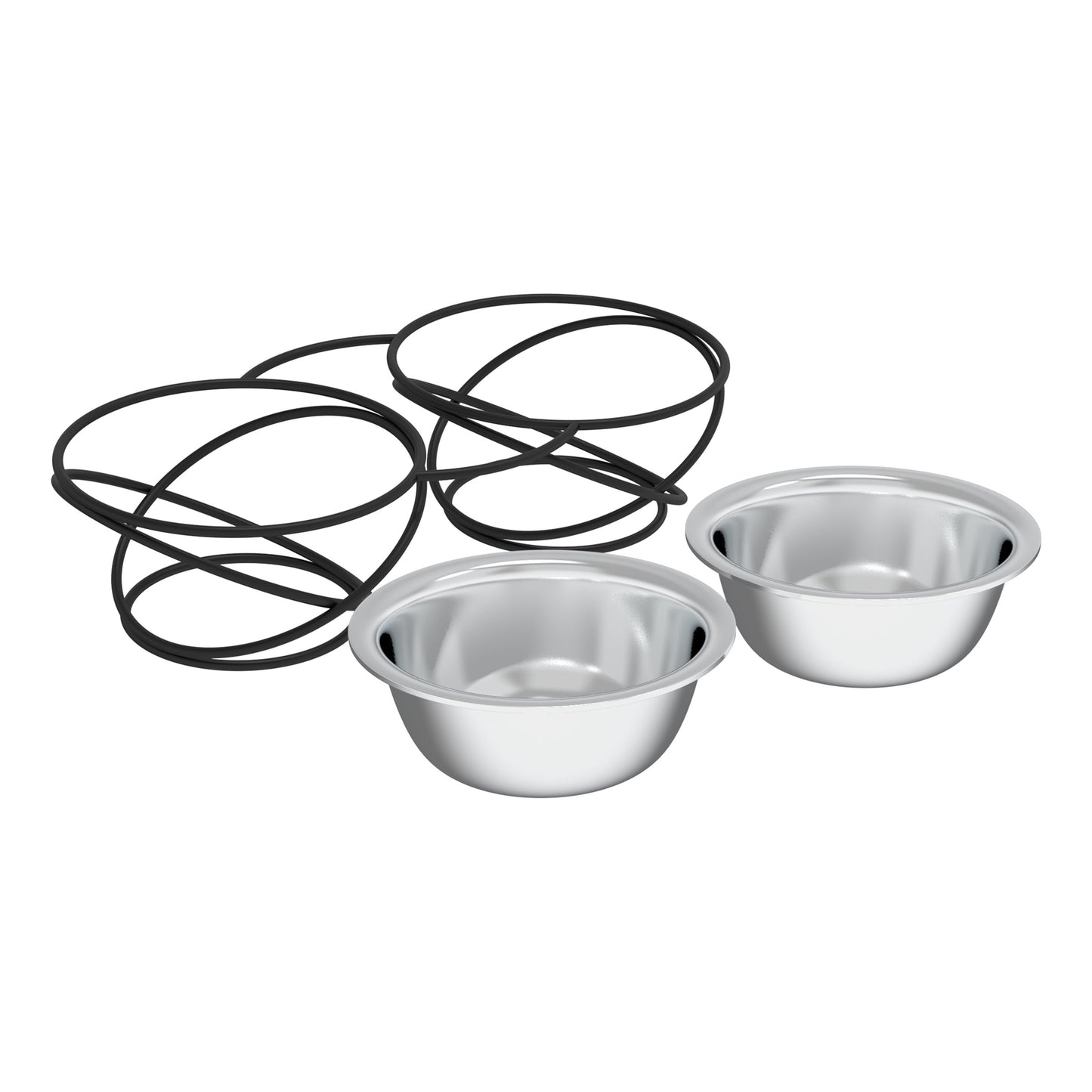 Set of 2 Elevated Dog Bowls with Stand