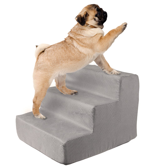 3-Step Nonslip Foam Pet Staircase