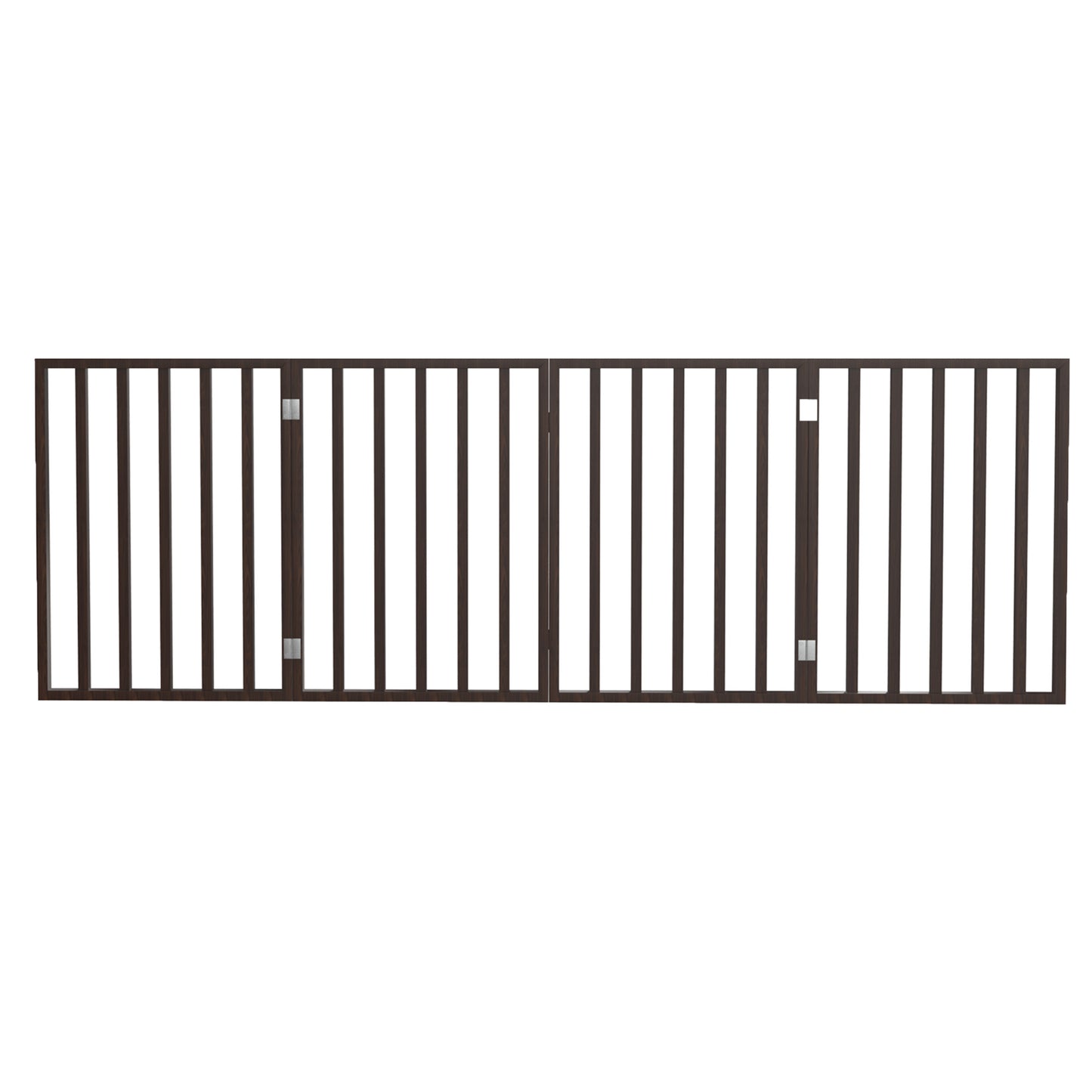 PETMAKER 4-Panel Indoor Foldable Pet Gate, Brown