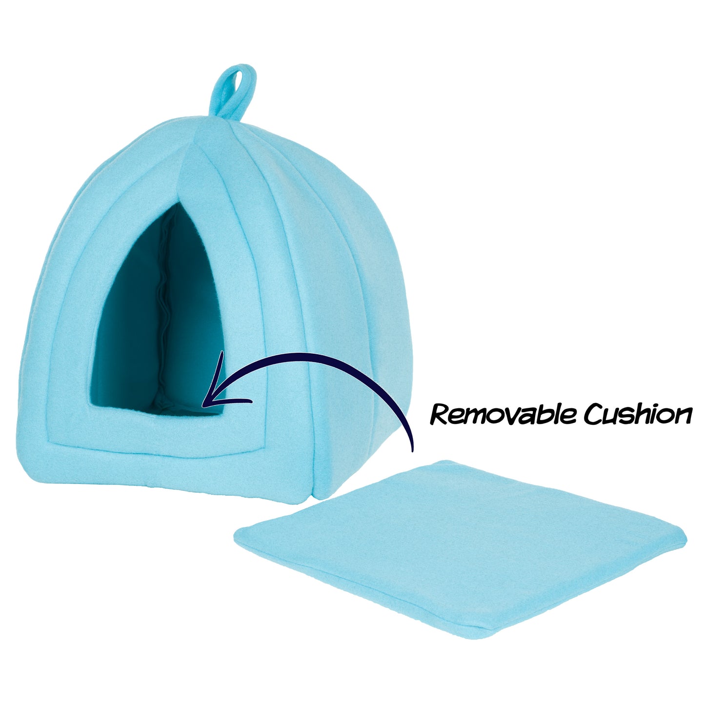 Pet Adobe Cat House for Small Animals, Blue