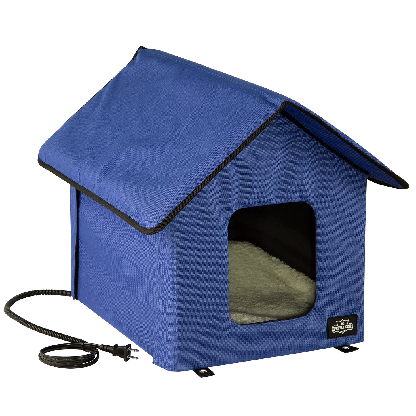 Heated Cat House with Sherpa Pad