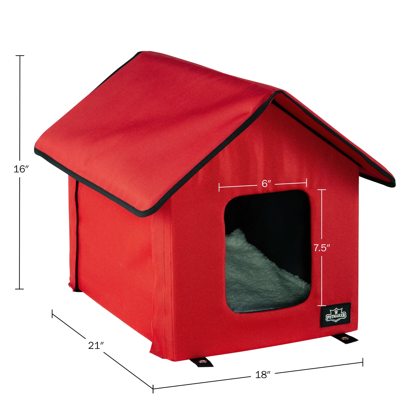 Heated Cat House with Sherpa Pad