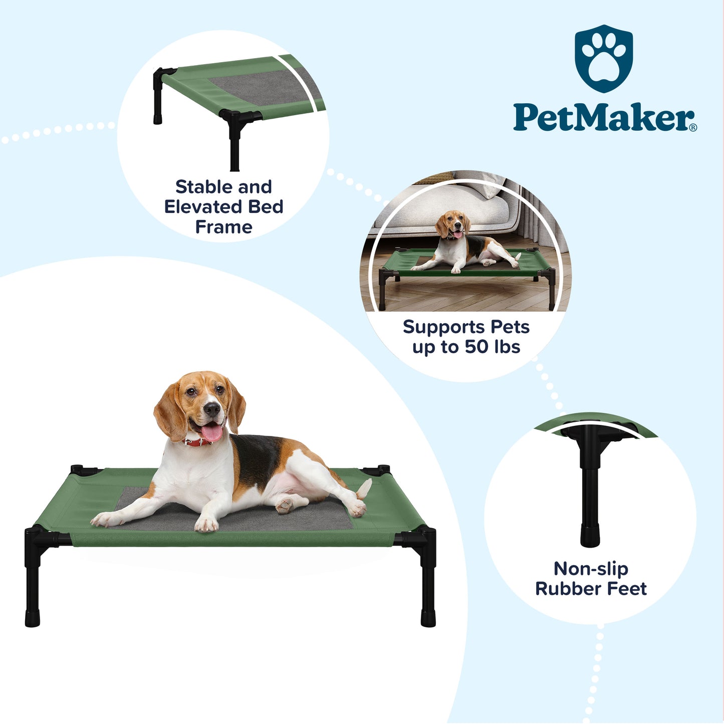 Elevated Pet Bed Non-Slip