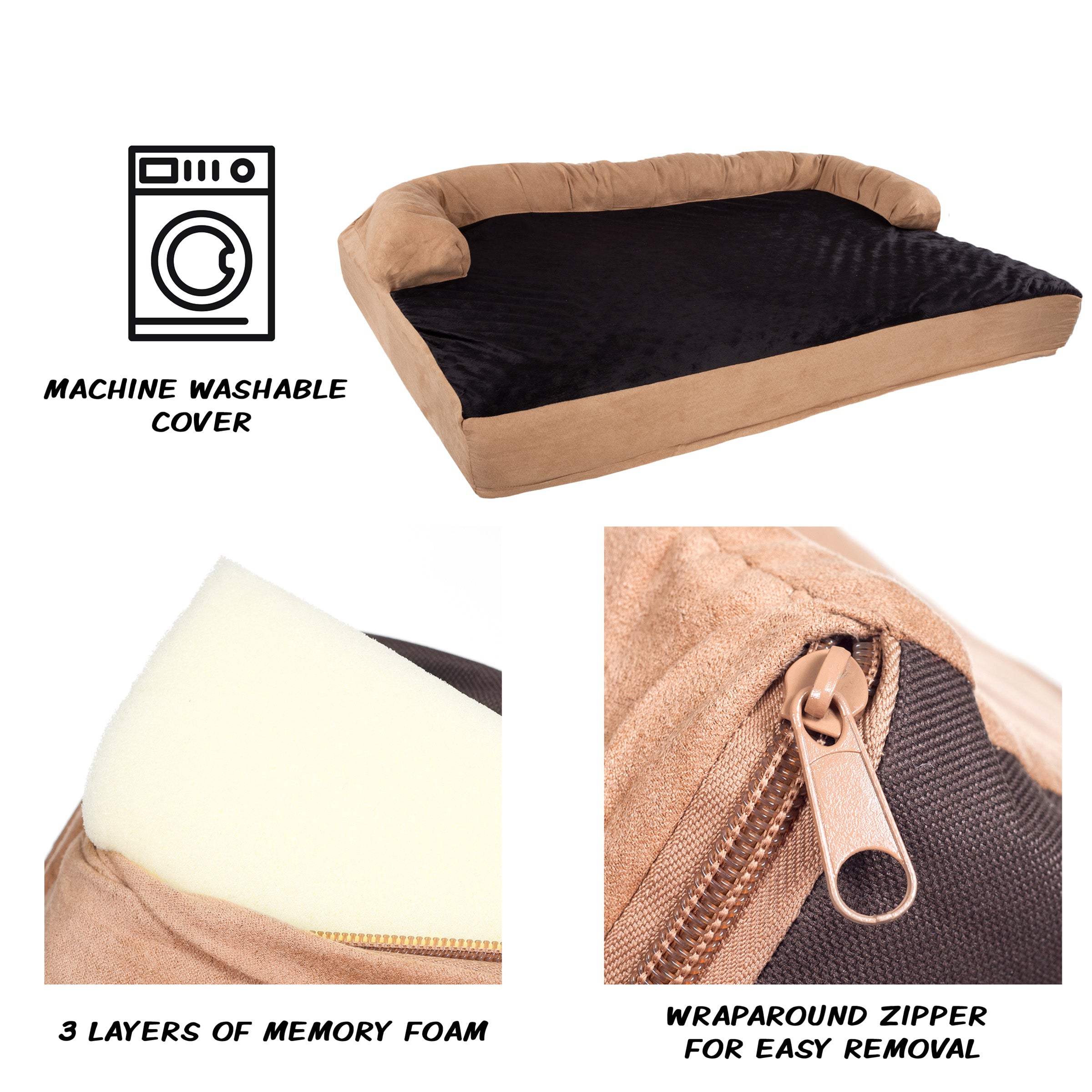 Petmaker Orthopedic Memory Foam Pet Bed Jumbo