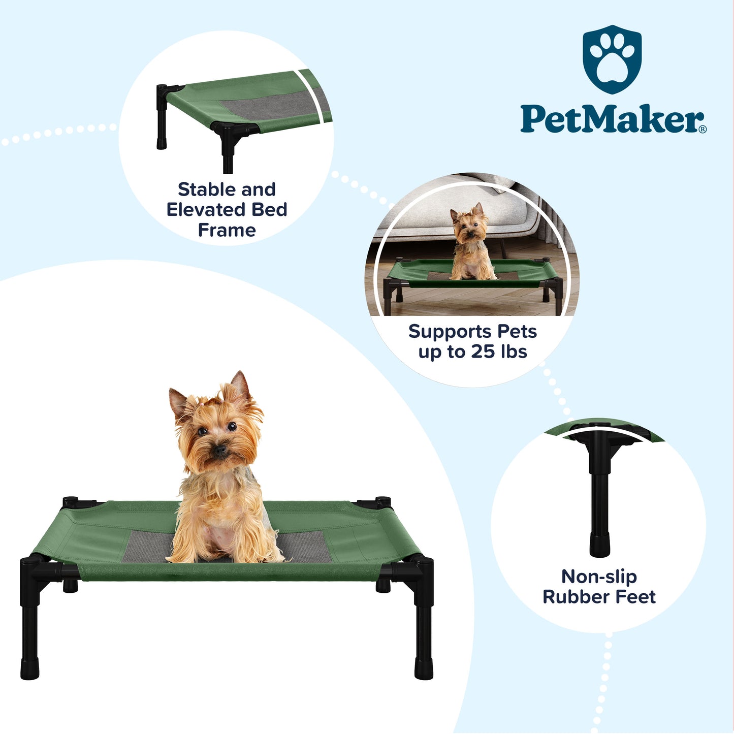 Elevated Pet Bed Non-Slip -Indoor/Outdoor