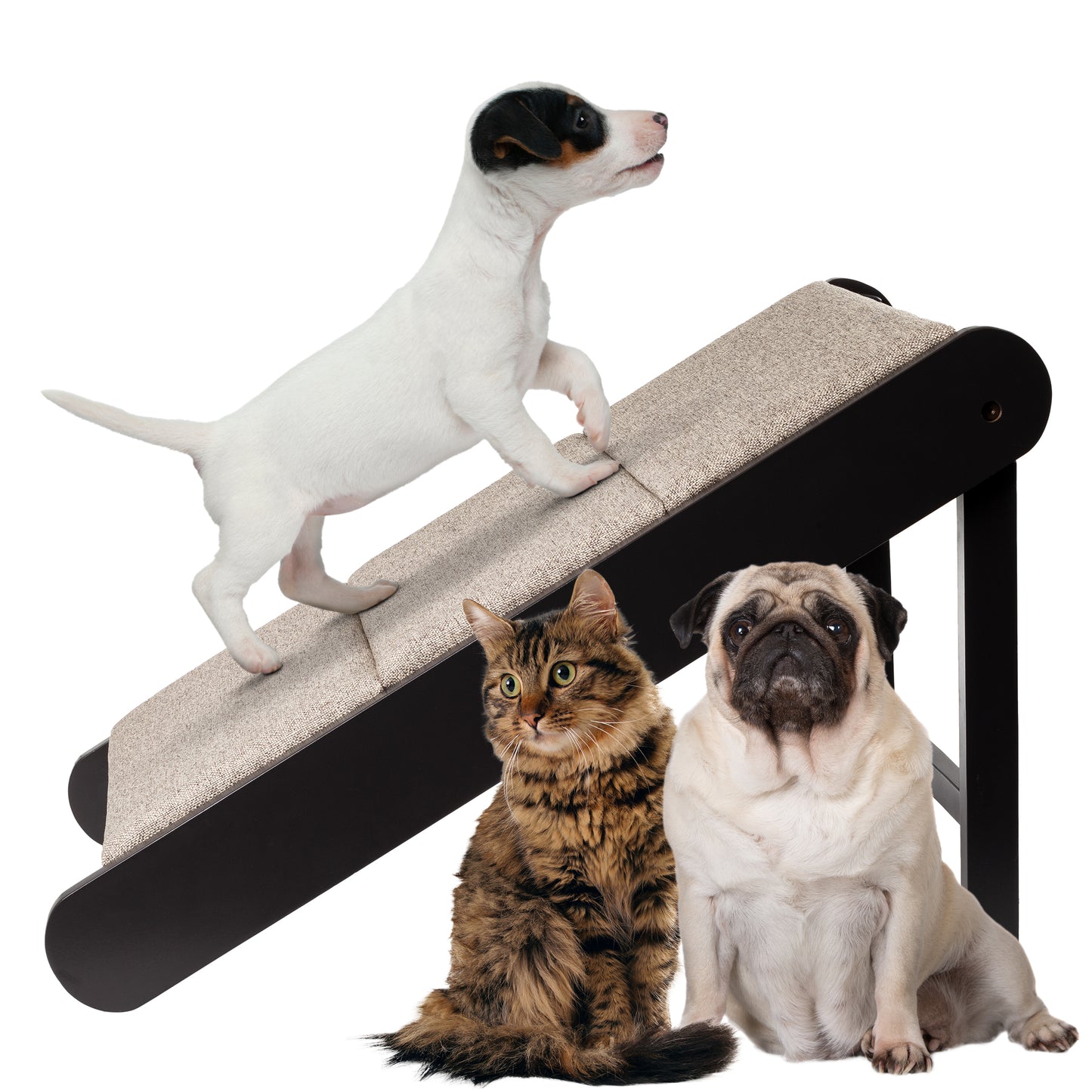 Foldable Wooden Pet Ramp, Gray