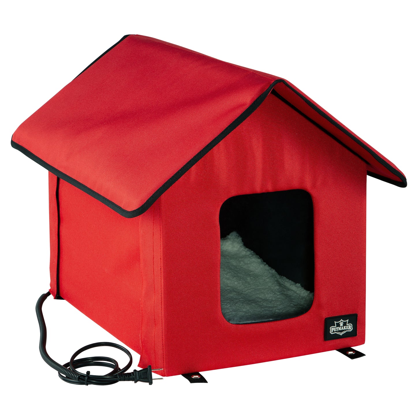 Heated Cat House with Sherpa Pad