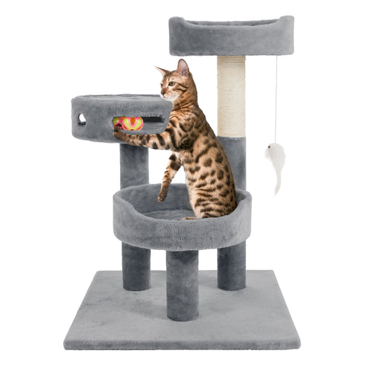 PETMAKER Cat Tree with Interactive Cheese Wheel