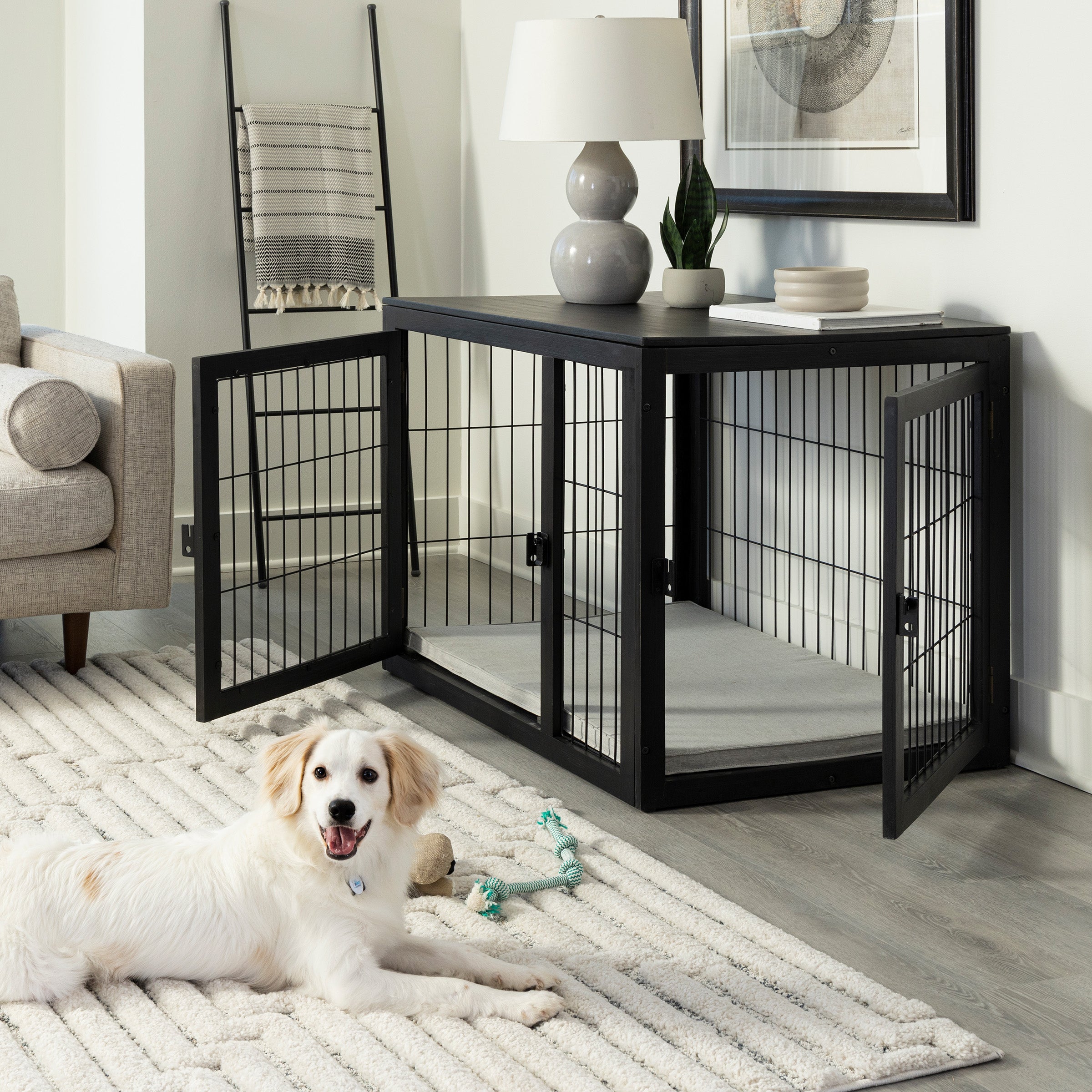 Large dog shop crate table