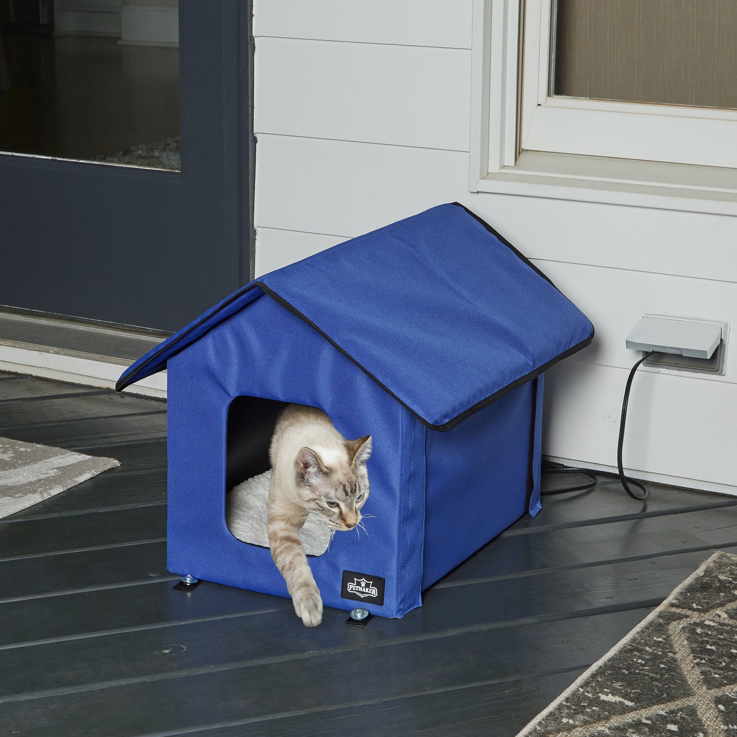 Heated Cat House with Sherpa Pad