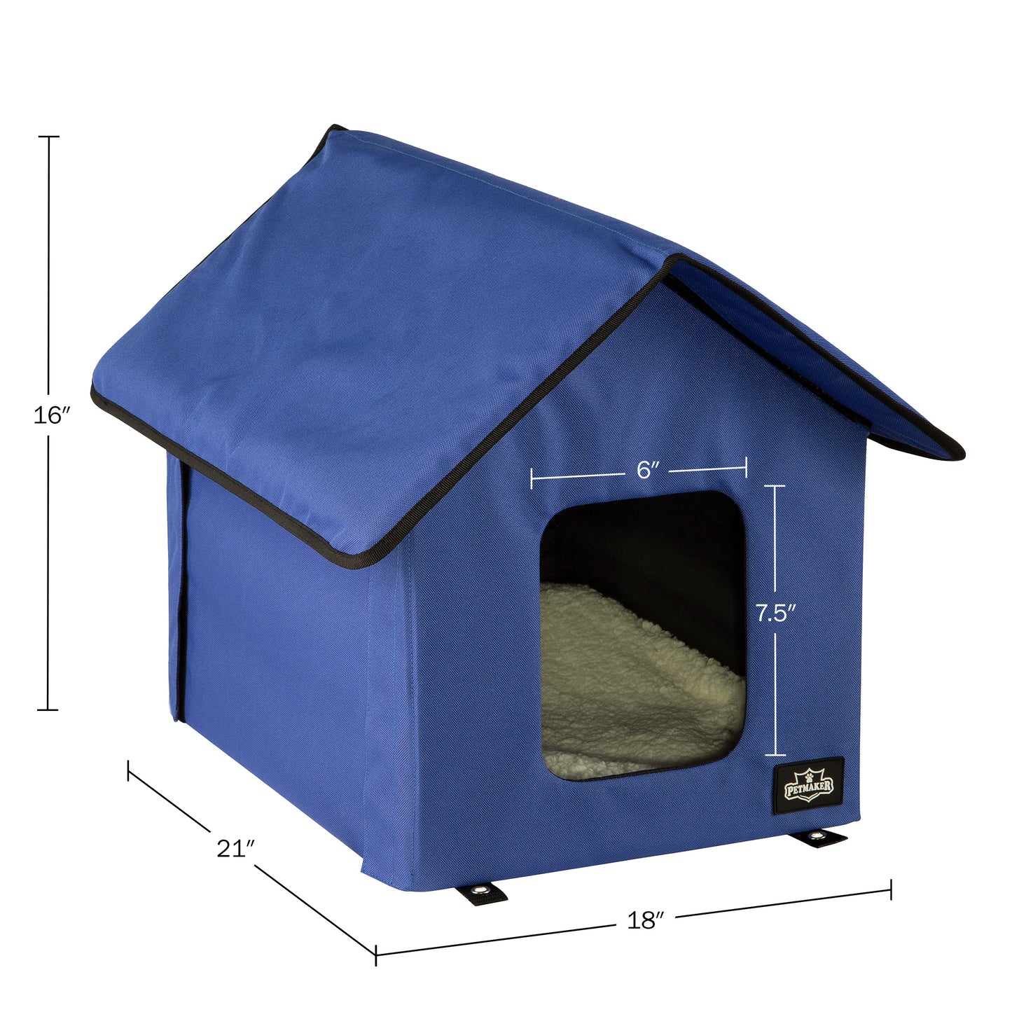 Heated Cat House with Sherpa Pad