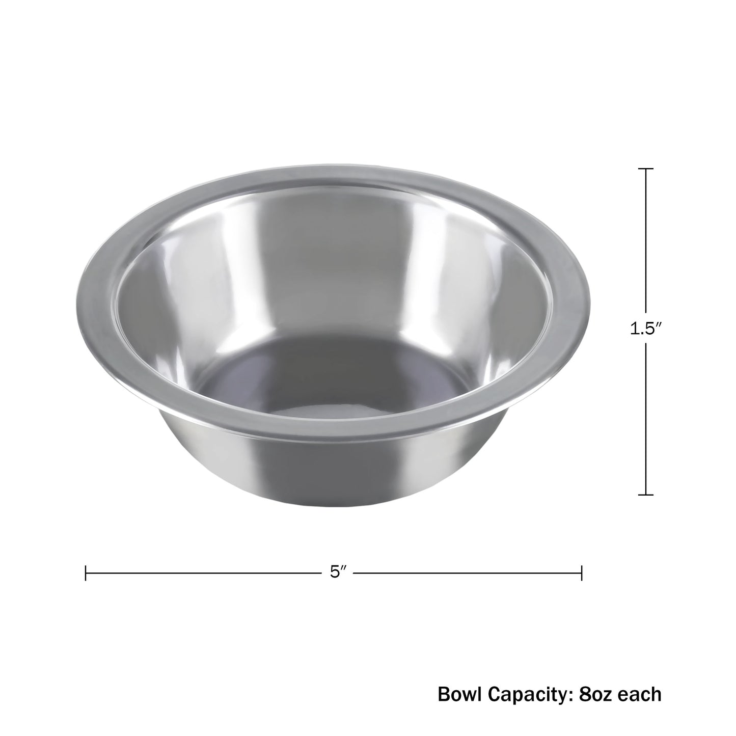 Stainless-Steel Hanging Dog Bowl Set