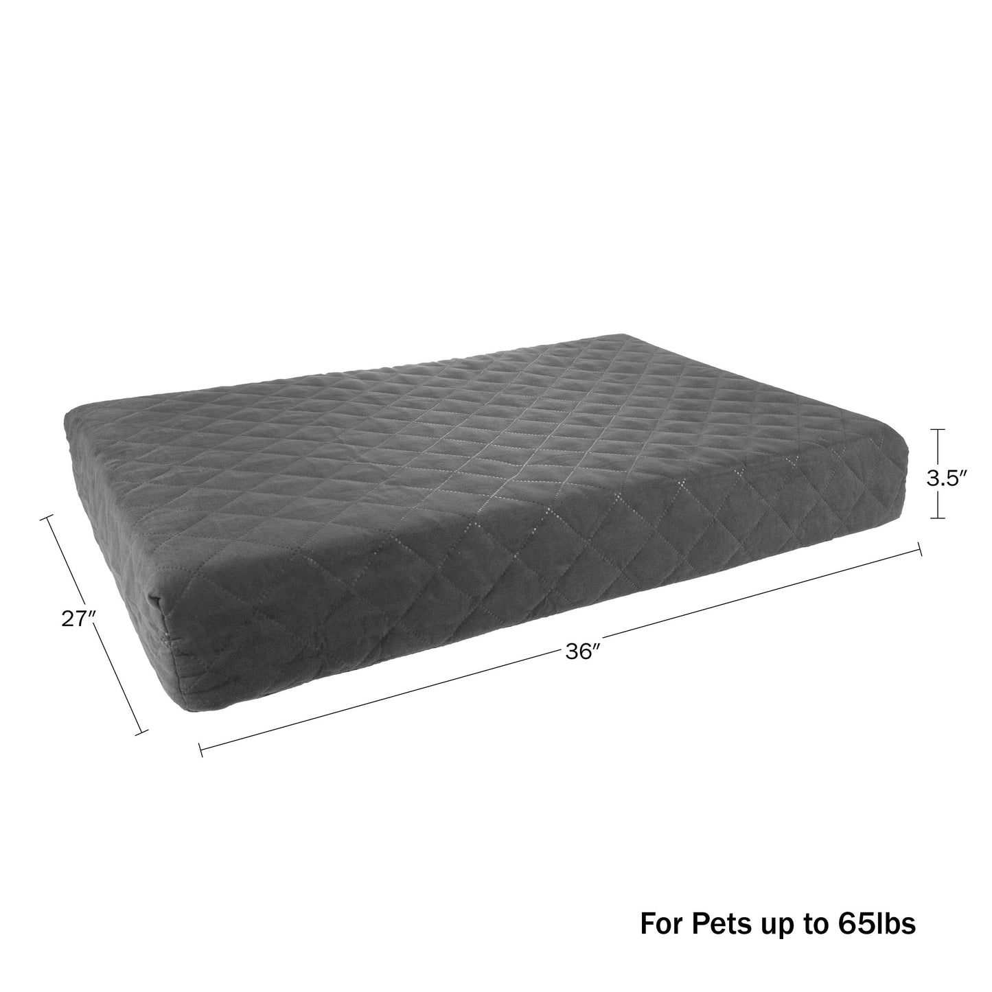 PETMAKER 36in Water-Resistant Dog Bed, Gray