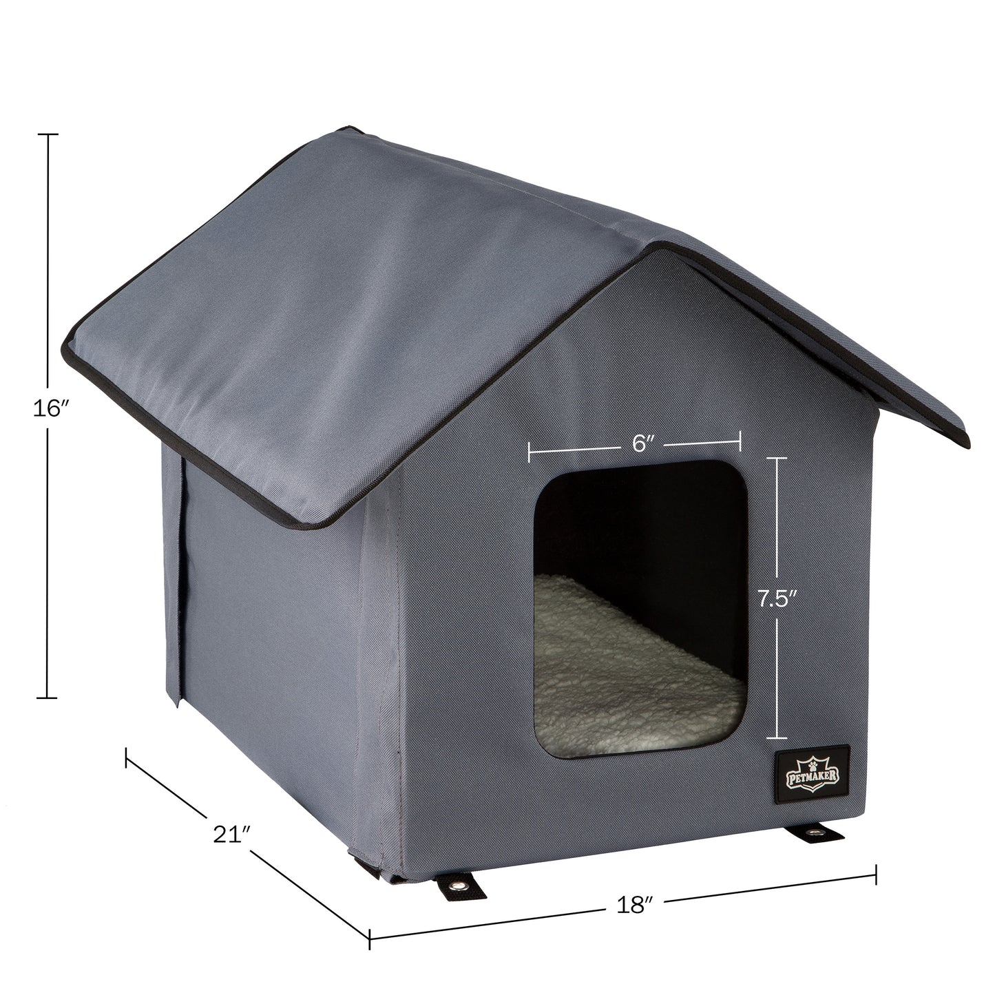 Heated Cat House with Sherpa Pad