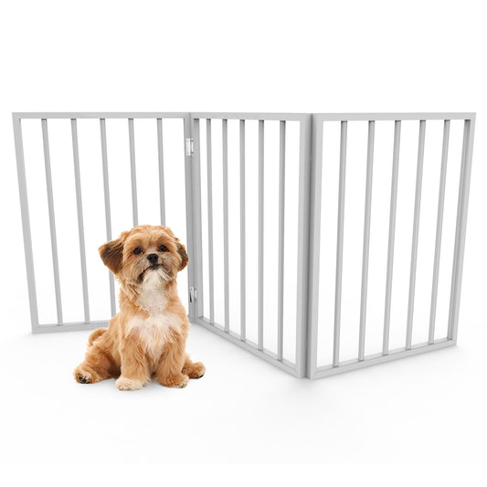 PETMAKER 3-Panel Indoor Foldable Pet Gate, White