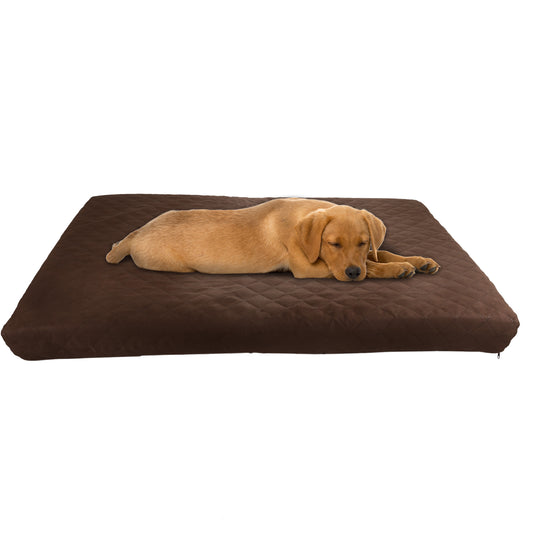 PETMAKER 36in Water-Resistant Dog Bed, Brown