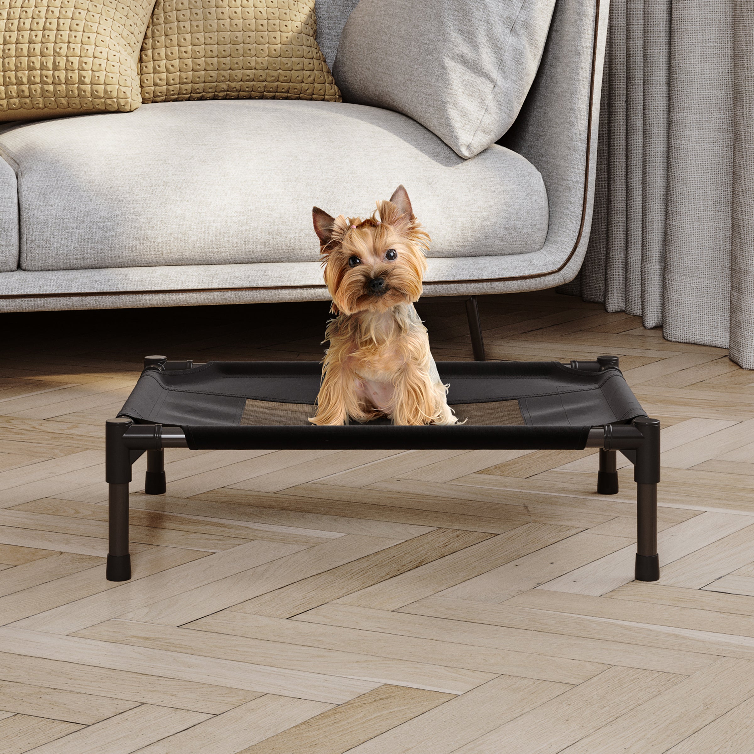 Pet Adobe Elevated Dog Bed 24.5 L x 18.5 W x 7 H Black