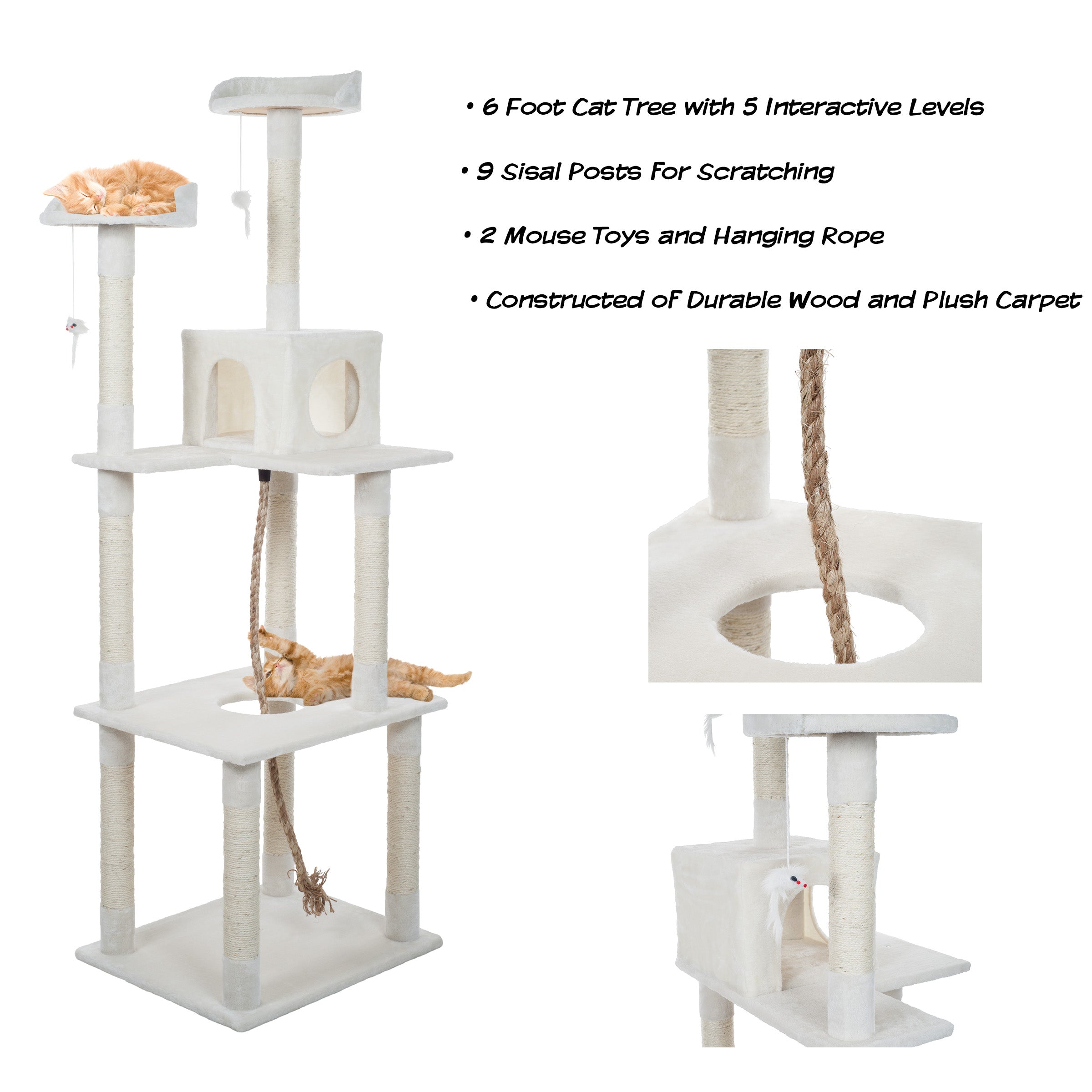 5 foot cat tower hotsell