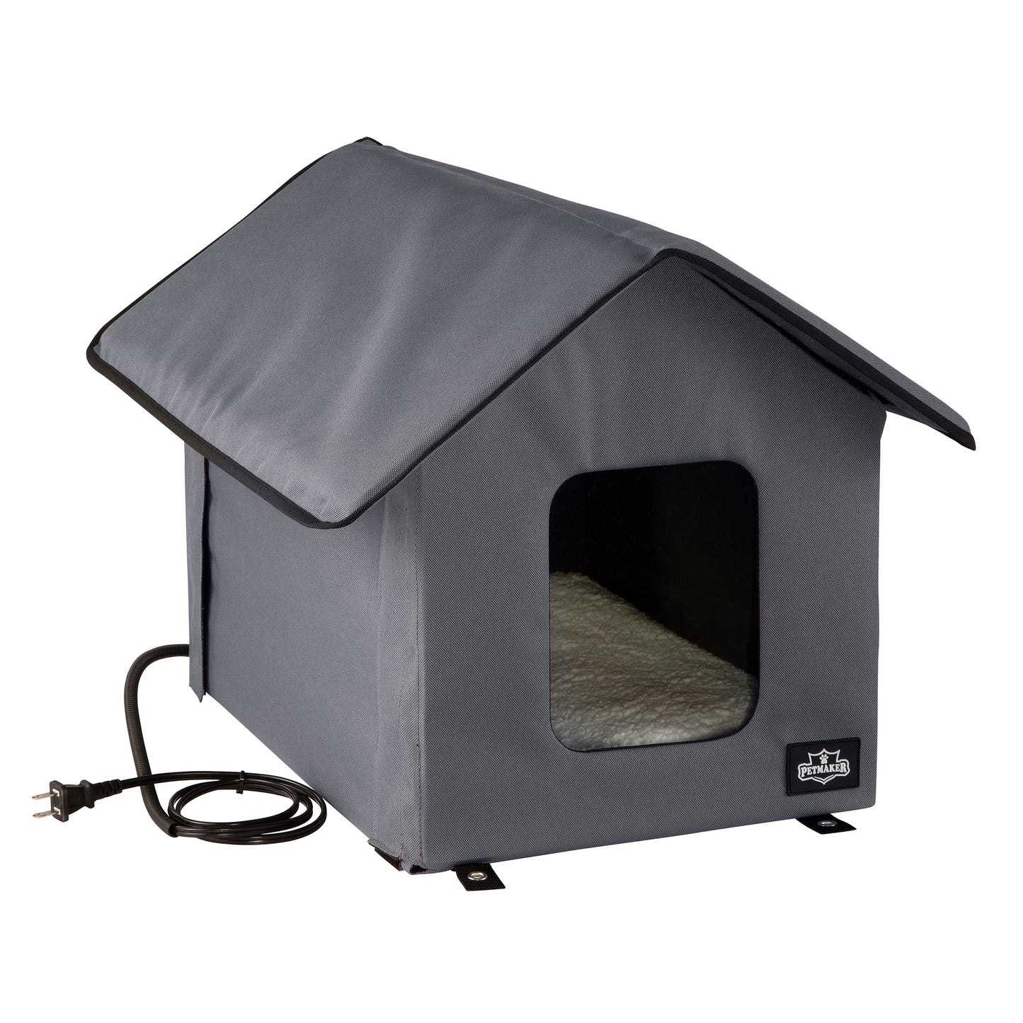 Heated Cat House with Sherpa Pad