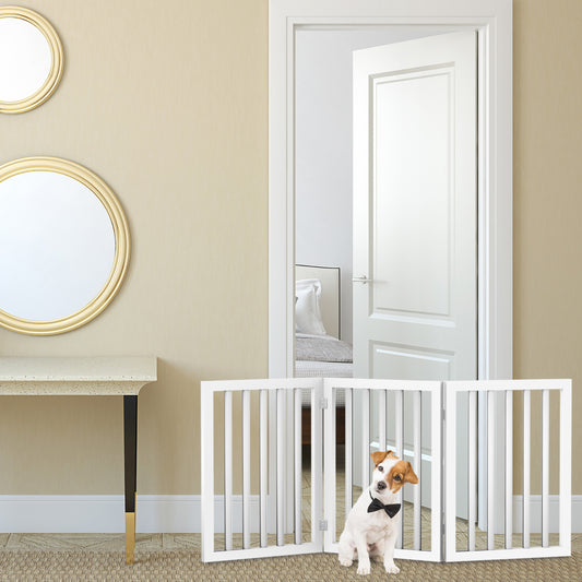 PETMAKER 3-Panel Indoor Foldable Pet Gate, White