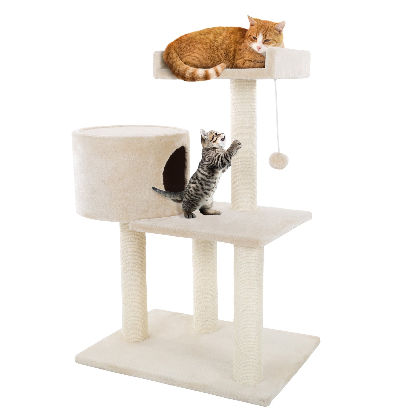 3-Tier Cat Tree With Condo And Scratching Posts