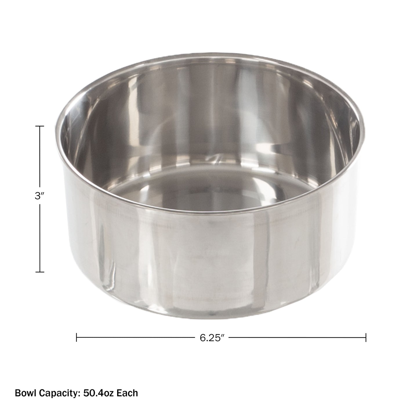 Stainless-Steel Hanging Dog Bowl Set