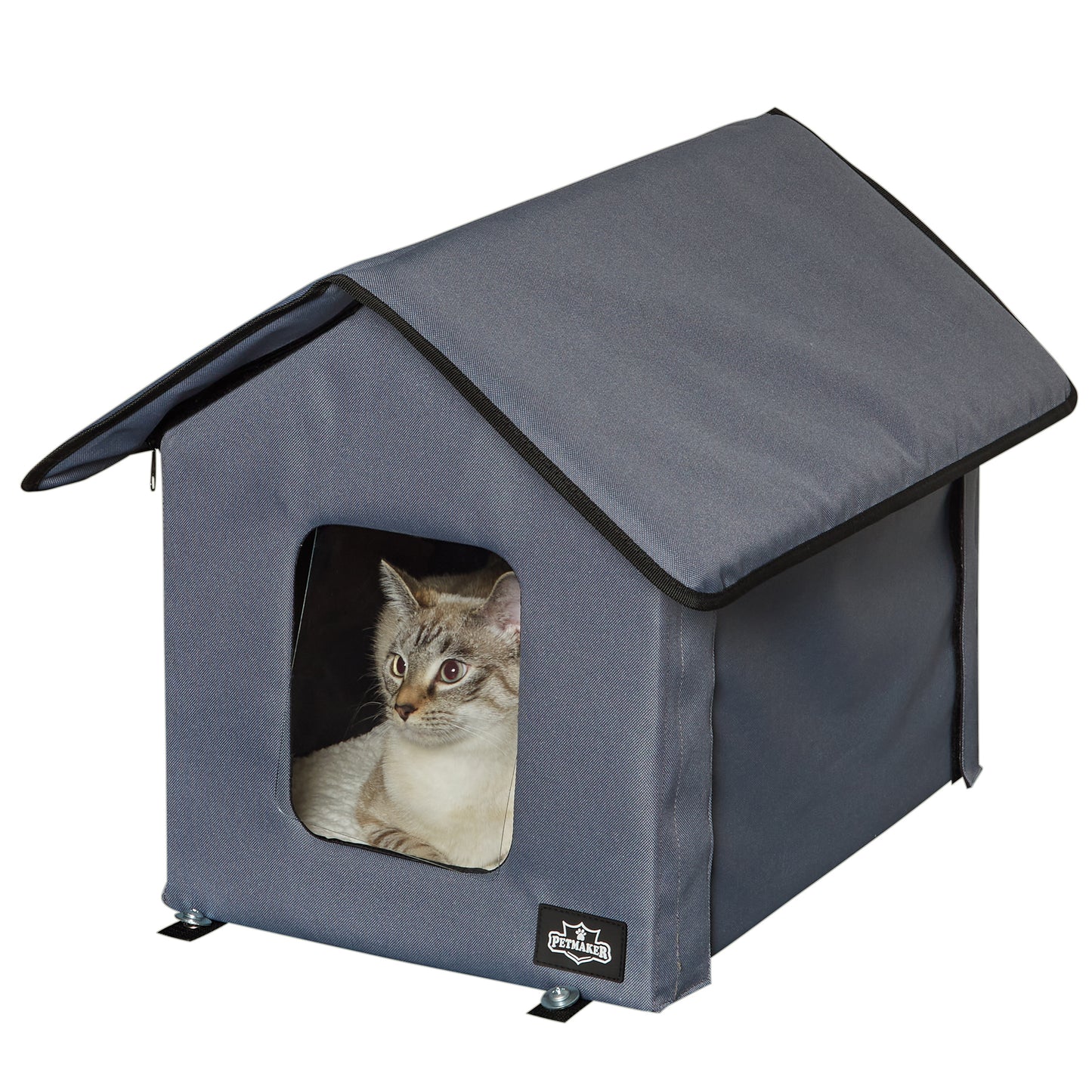 Heated Cat House with Sherpa Pad