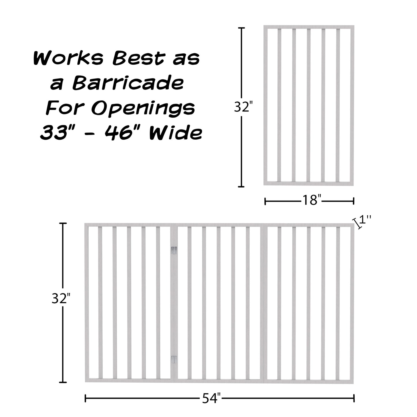 PETMAKER 3-Panel Indoor Foldable Pet Gate, White