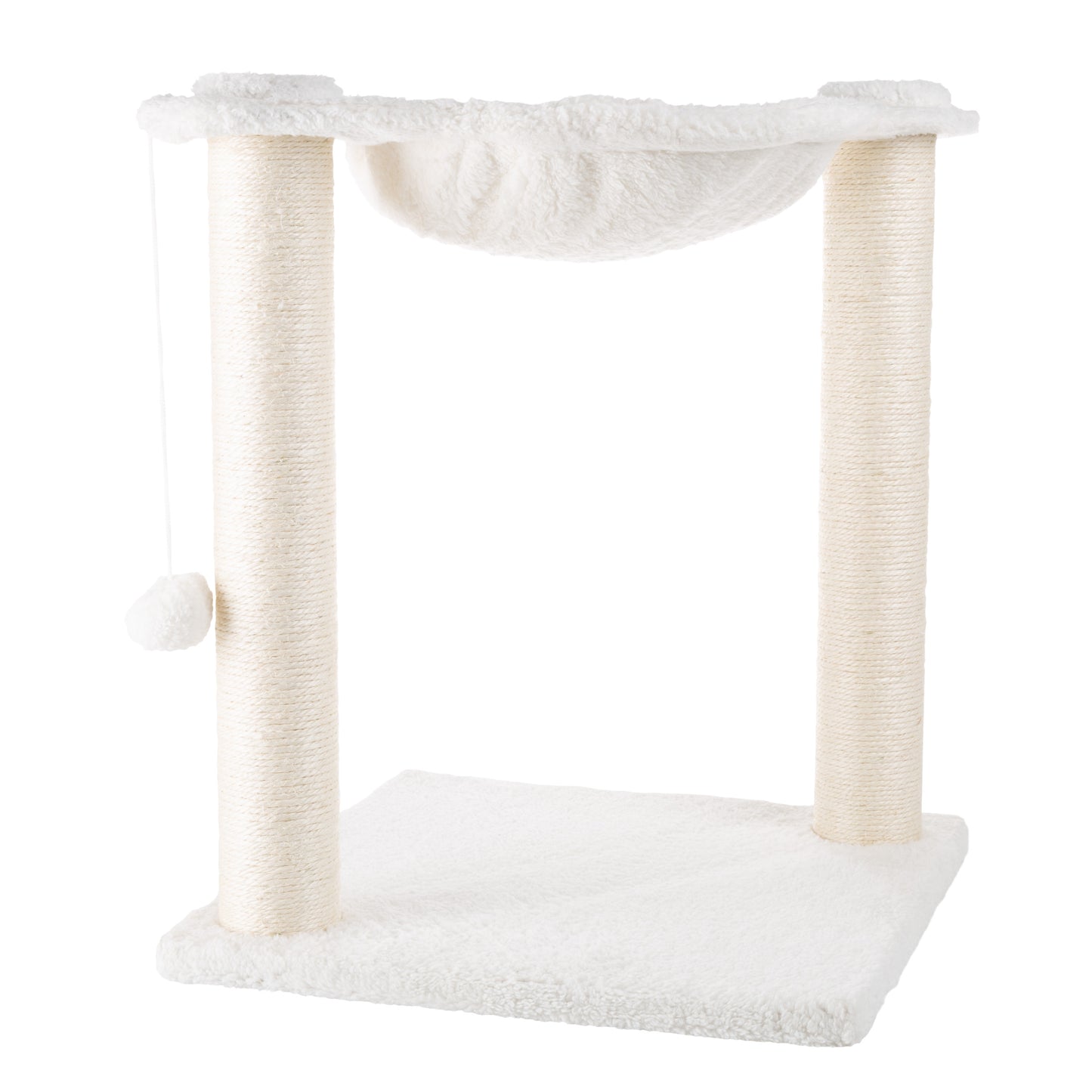 PETMAKER Cat Hammock with Scratching Posts, White