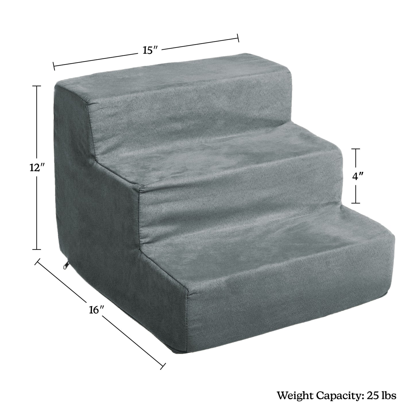 3-Step Nonslip Foam Pet Staircase