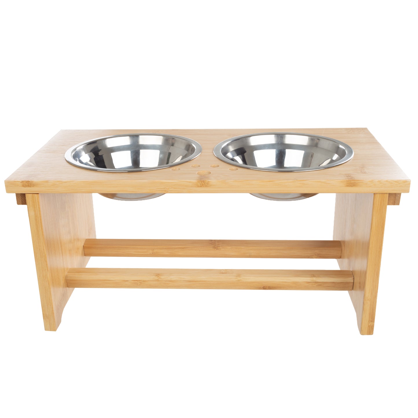 Elevated Dog Bowls with Bamboo Stand