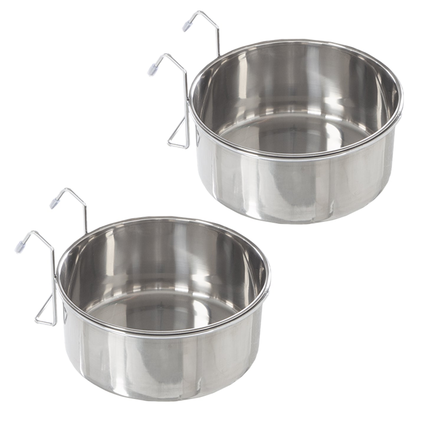 Stainless-Steel Hanging Dog Bowl Set