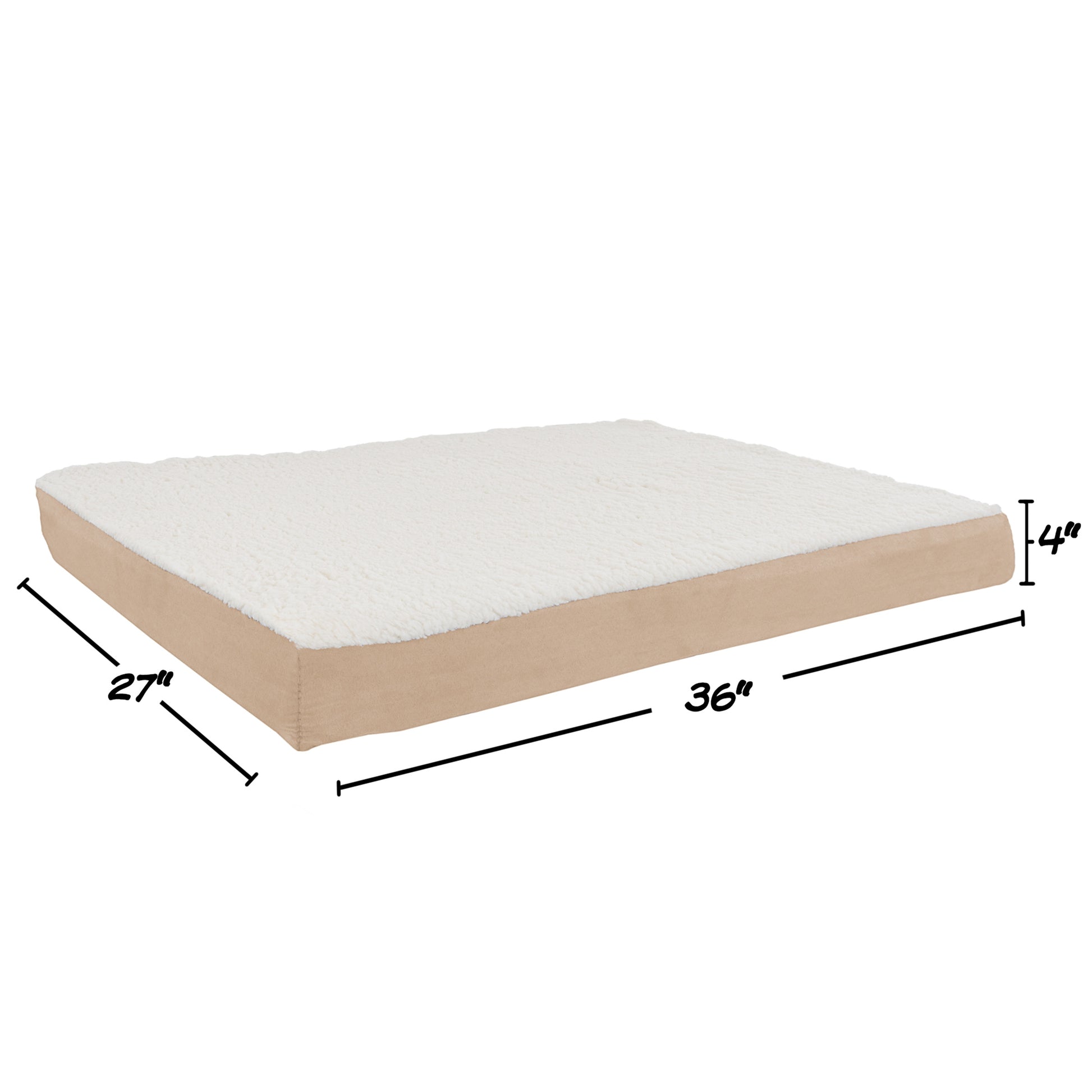 Orthopedic Dog Bed - 2-layer Memory Foam Crate Mat With Machine