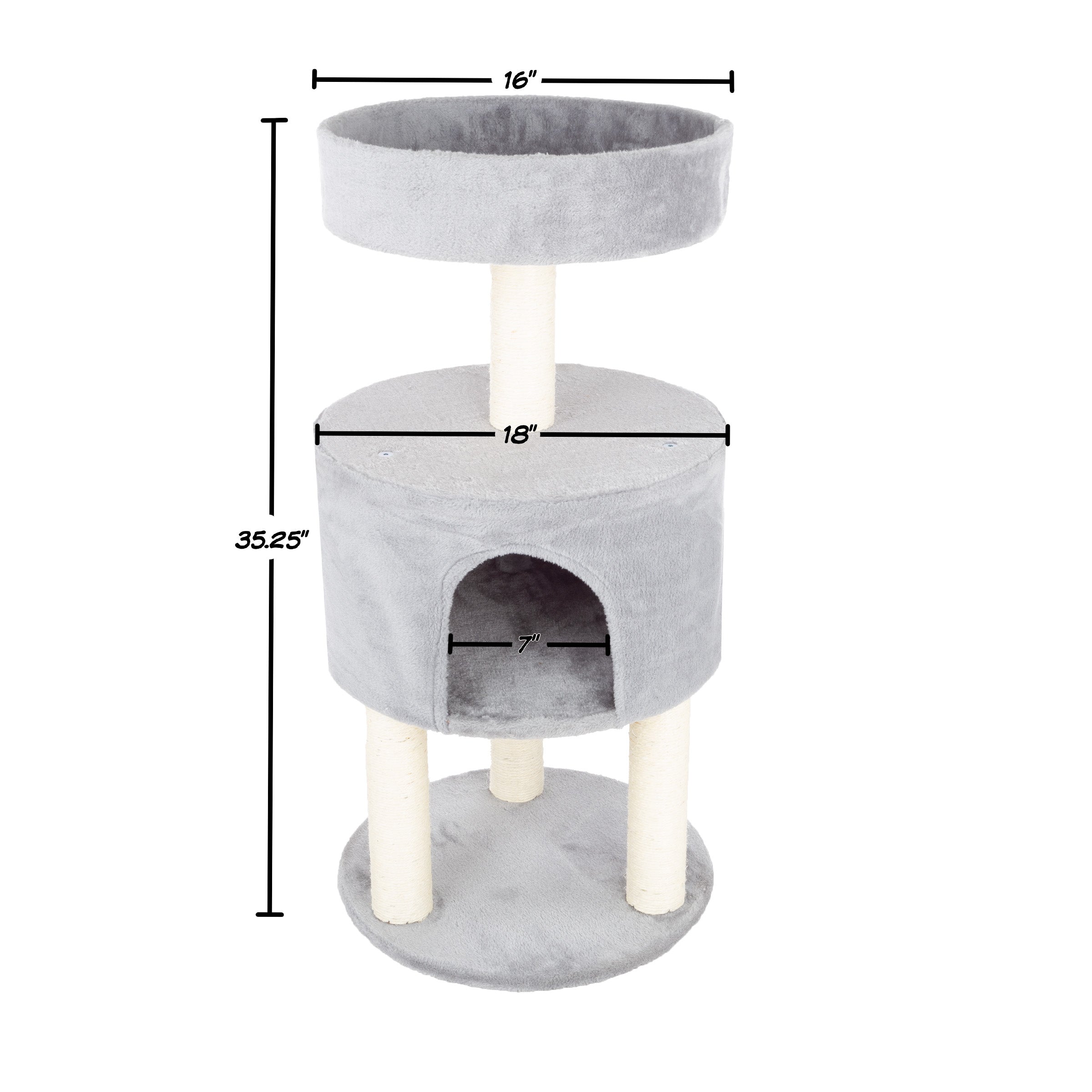 4 Tier Round Cat Tower Large Cat Condo Napping Perch and 4