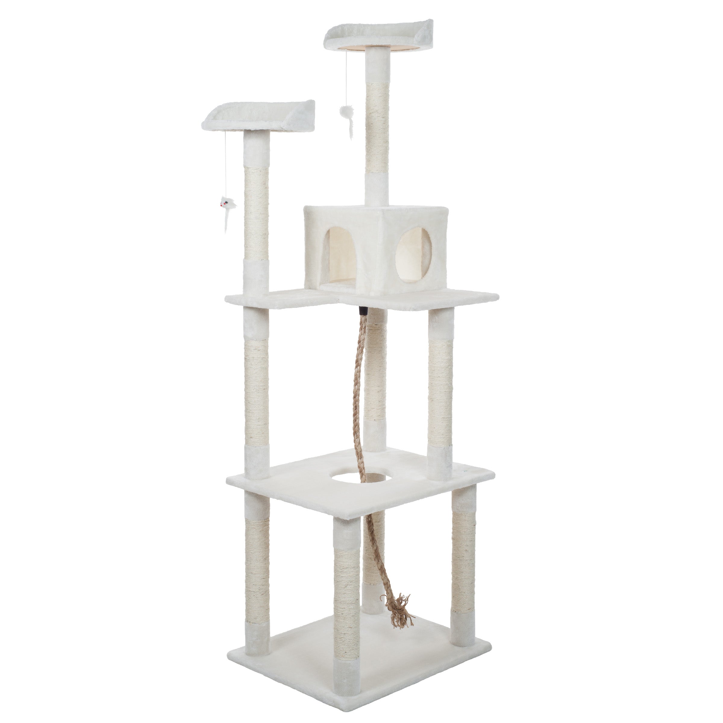 Cat Tree 6 Foot Cat Tower for Indoor Cats with Napping Perches