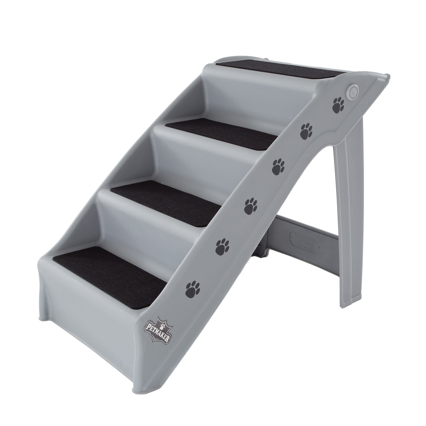 PETMAKER 4-Step Foldable Dog Stairs, Gray