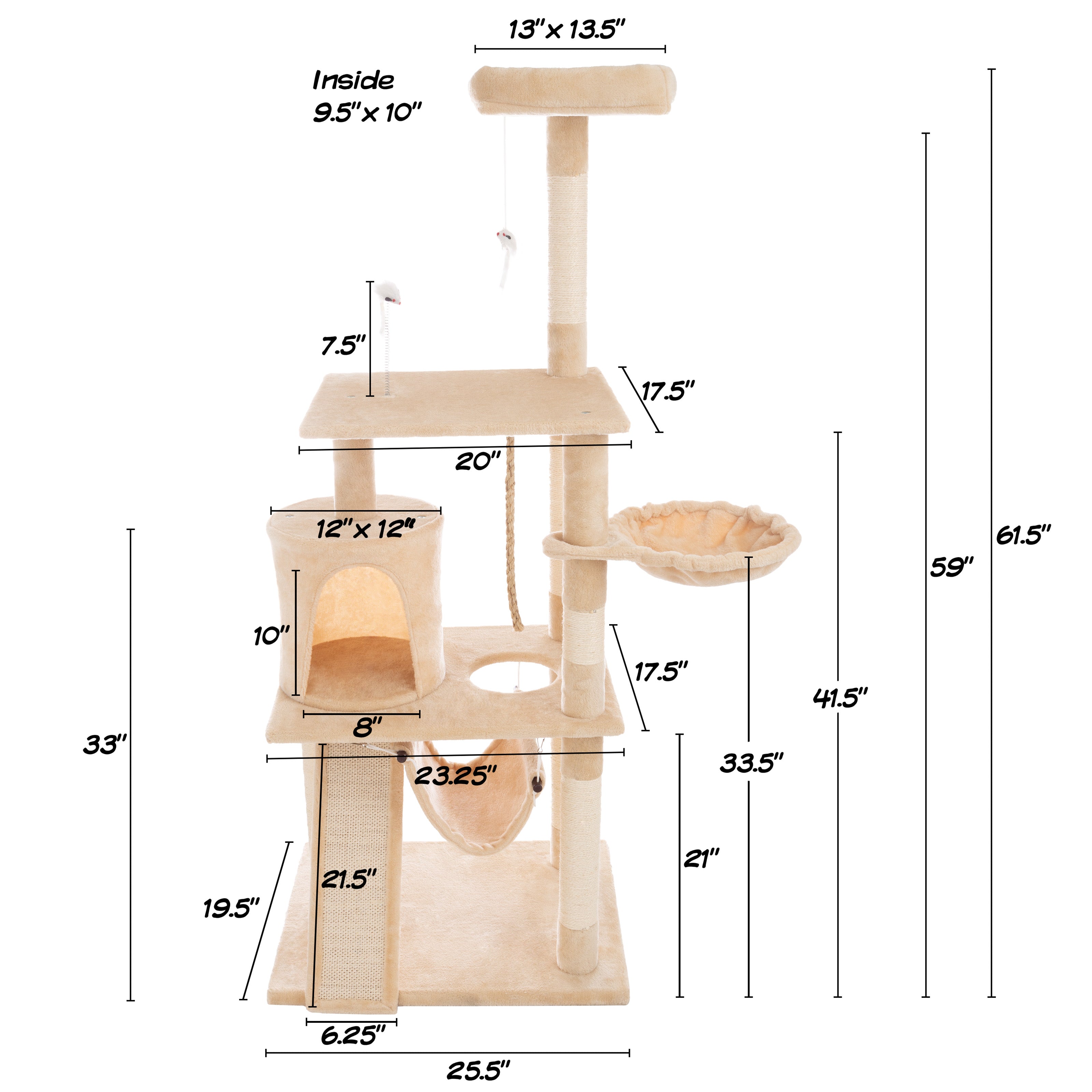 Deluxe shop cat tower