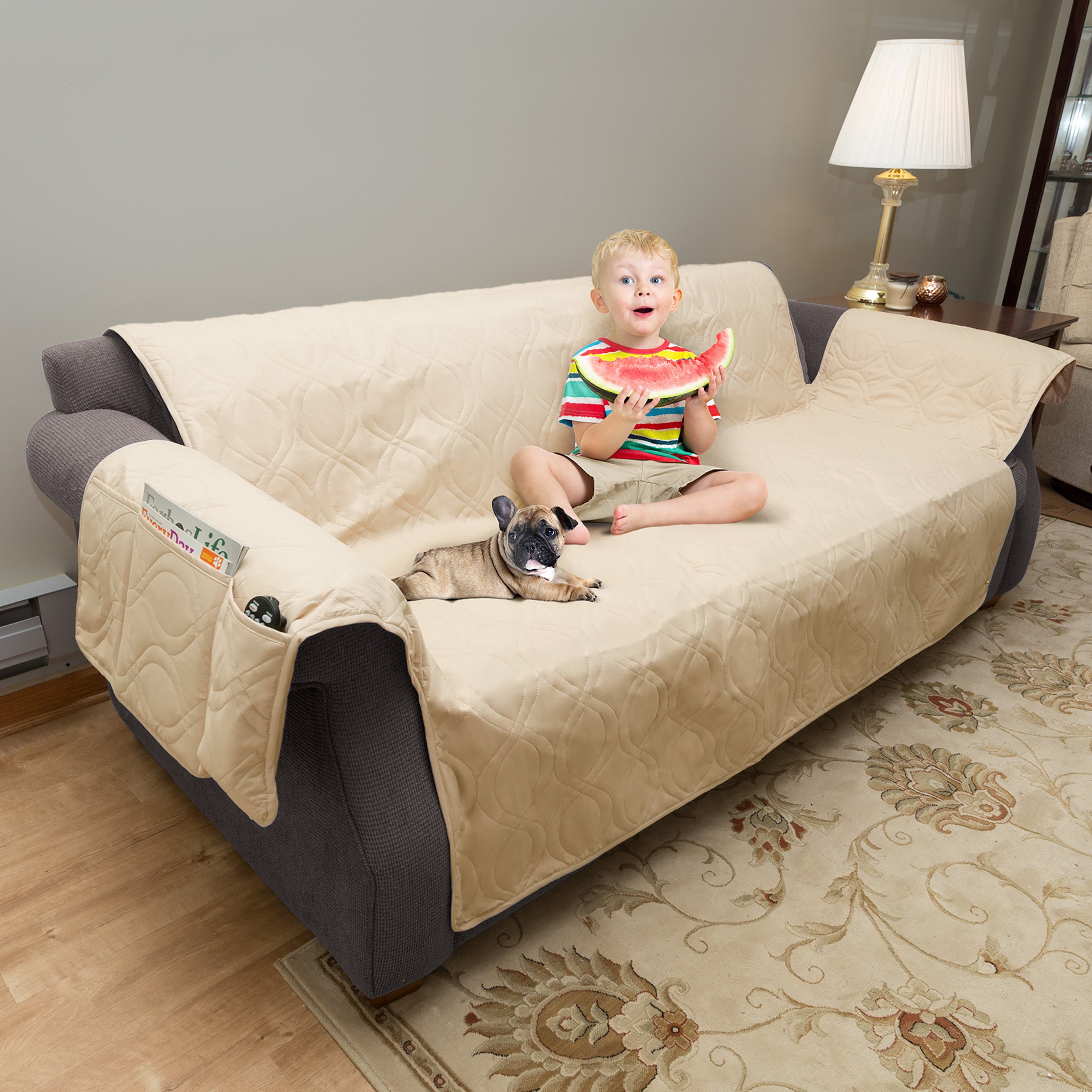 Pet couch deals covers with straps